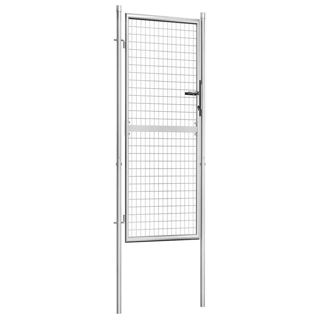 Gartentor verzinkter Stahl 100 x 75 cm Silber