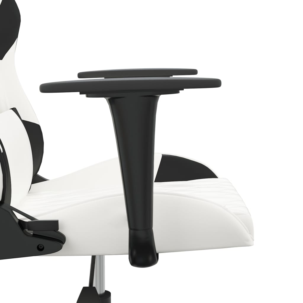 Gaming-Stuhl mit Massagefunktion Schwarz und Blau Kunstleder
