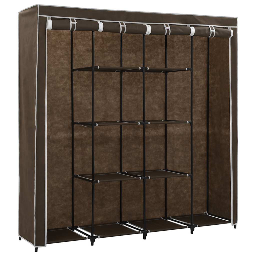 Kleiderschrank mit 4 Fächern Schwarz 175 x 45 x 170 cm