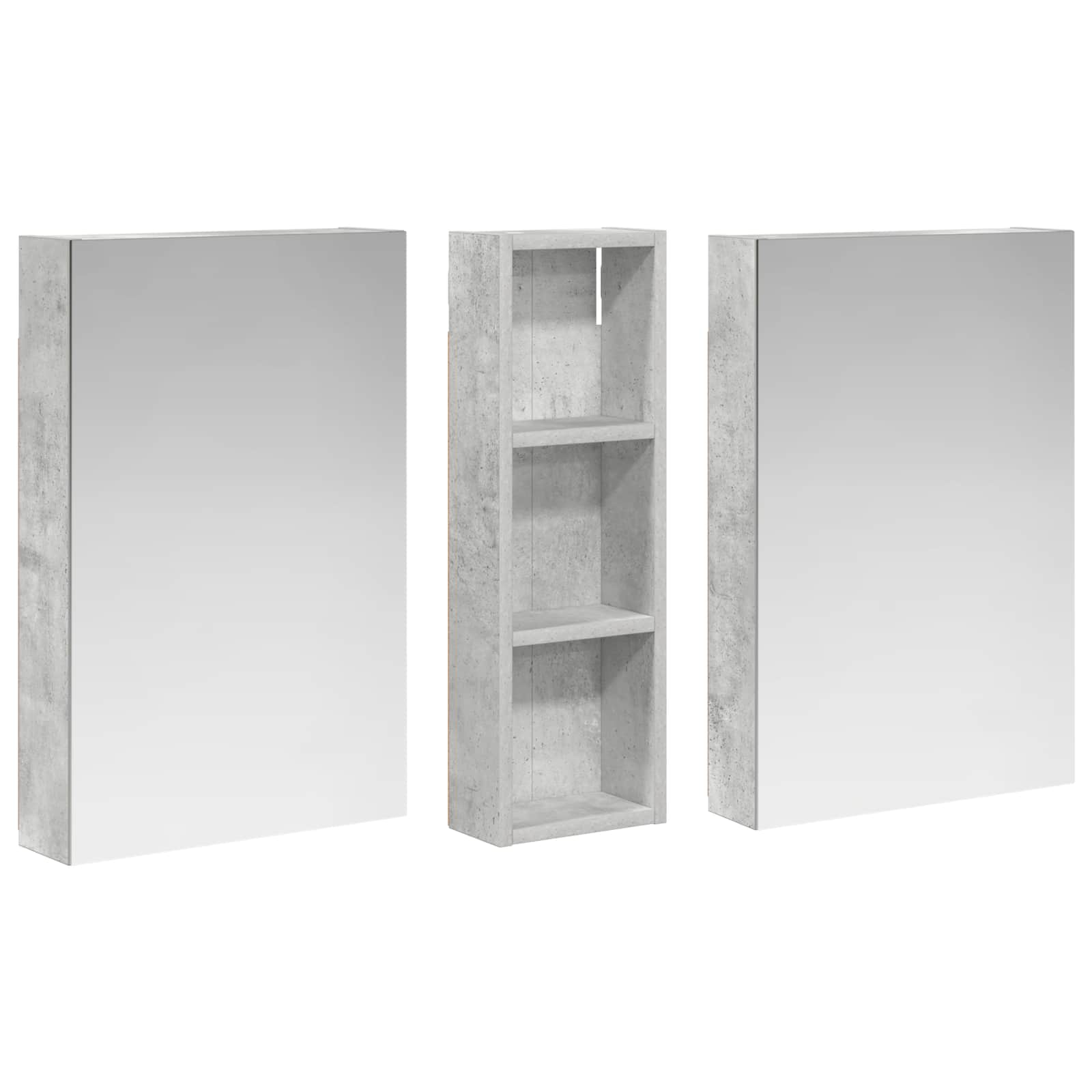 Badezimmerschrank-Set 3 pcs 80 x 10,5 x 50 cm Holzwerkstoff