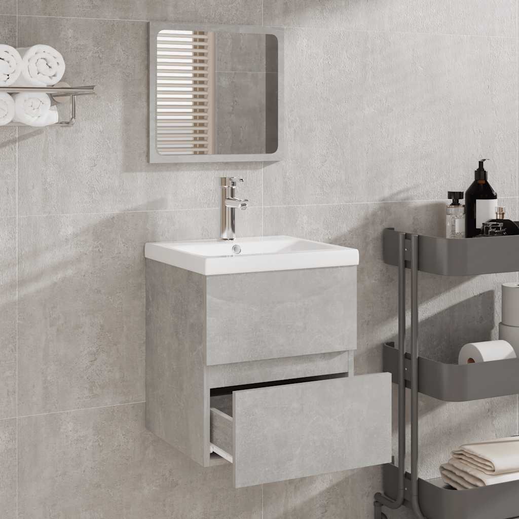 Badschrank mit Spiegel Weiß Holzwerkstoff