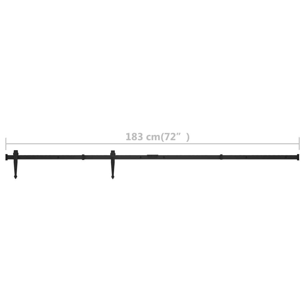 Mini Schiebetürbeschlag Set für Schranktüren 122 cm Carbonstahl