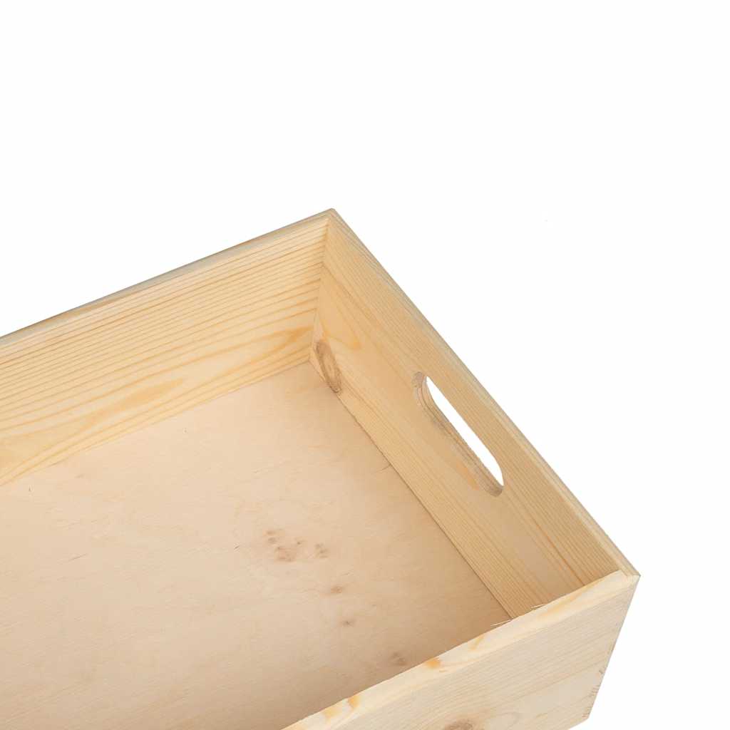 Holzkiste mit Deckel 40x30x13 cm Massivholz Kiefer