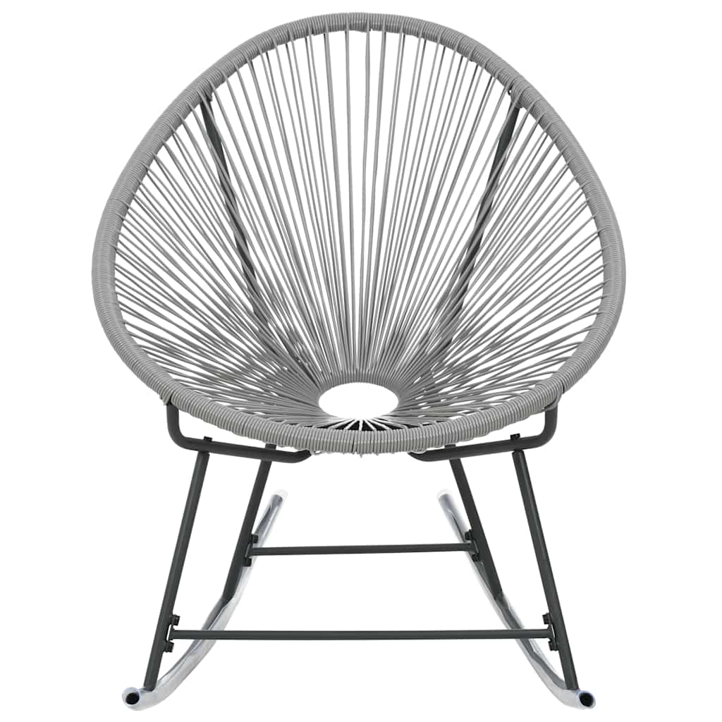 Garten-Schaukelstuhl Schwarz Poly Rattan