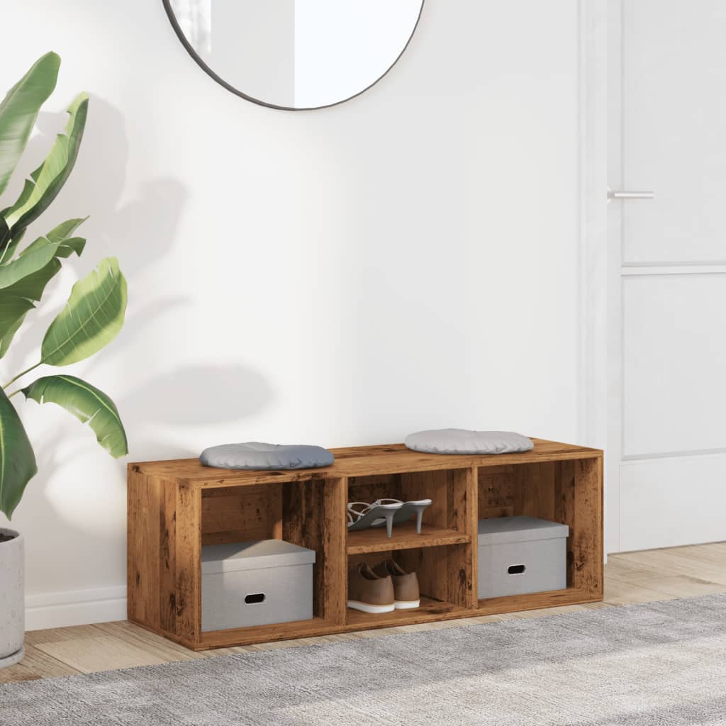 Schuhbank Weiß 105x35x35 cm Holzwerkstoff