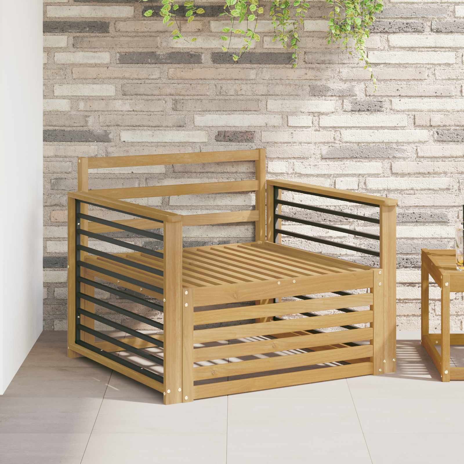 2 Stück Outdoor-Sofa Natur