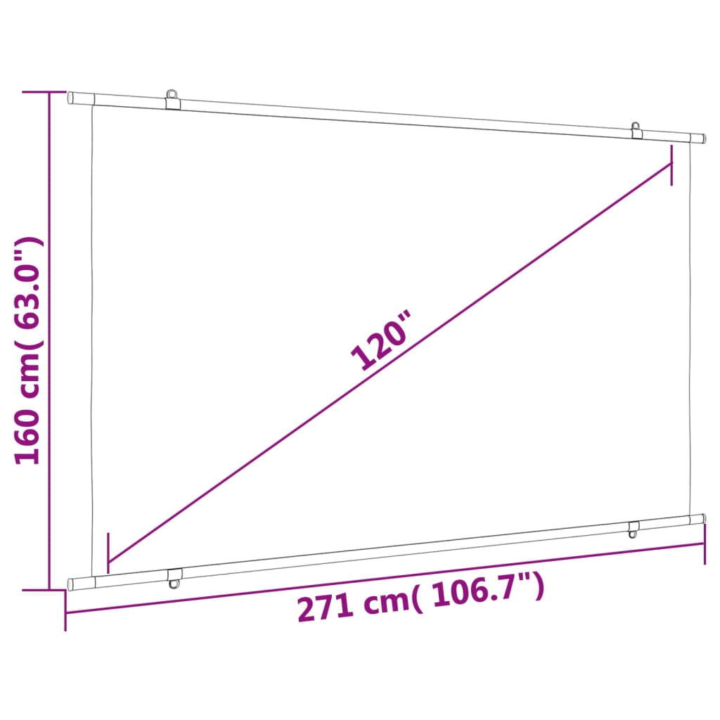 Beamer Leinwand 89" 1:1