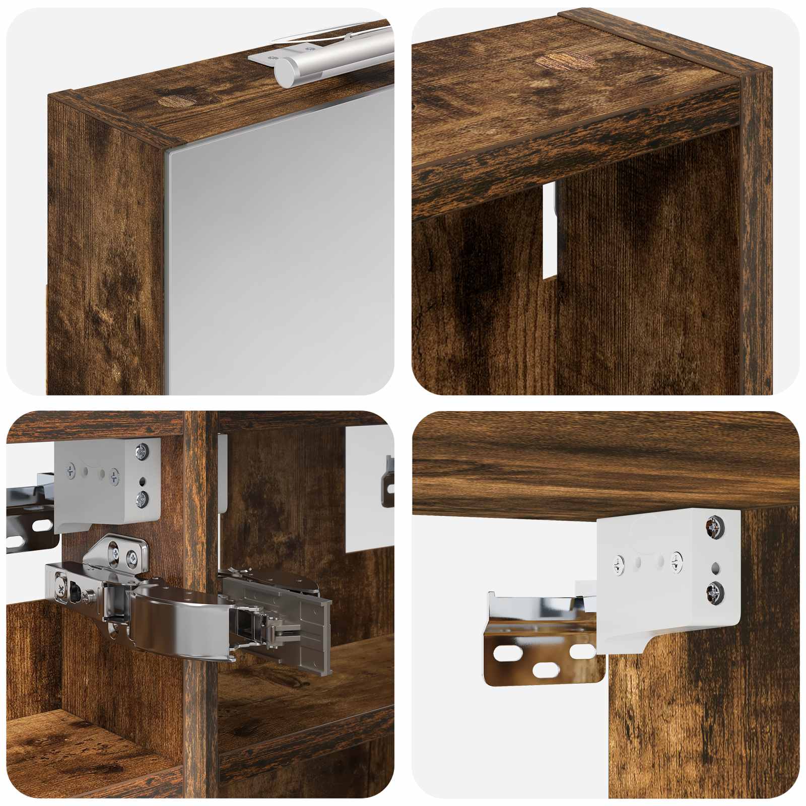 Badezimmerschrank-Set 3 pcs 80 x 10,5 x 50 cm Holzwerkstoff
