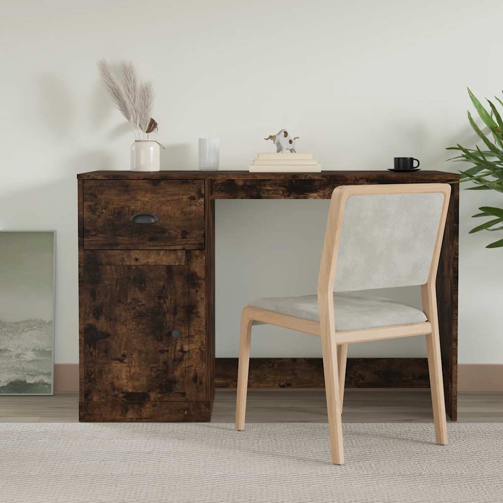 Schreibtisch mit Schublade Weiß 115x50x75 cm Holzwerkstoff