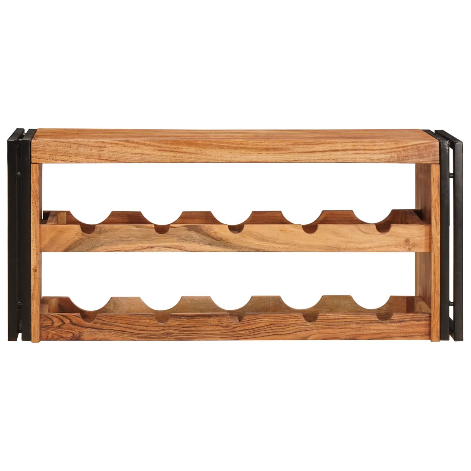Weinregal Braun 60 x 45 x 33 cm Massives grobes Mangoholz