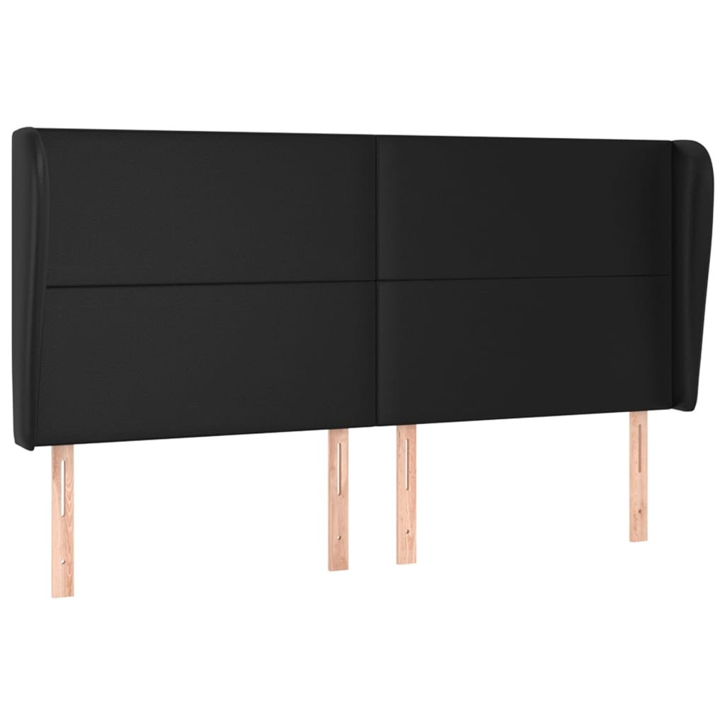 Kopfteil mit Ohren Creme 83x23x78/88 cm Kunstleder