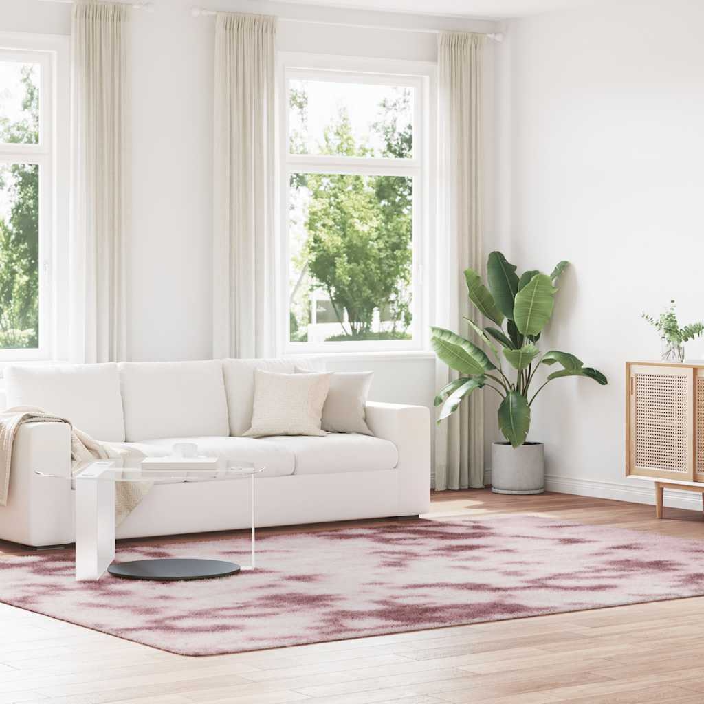 Teppich Shaggy Hochflor NAVARRA Beige 60x100 cm Polyester