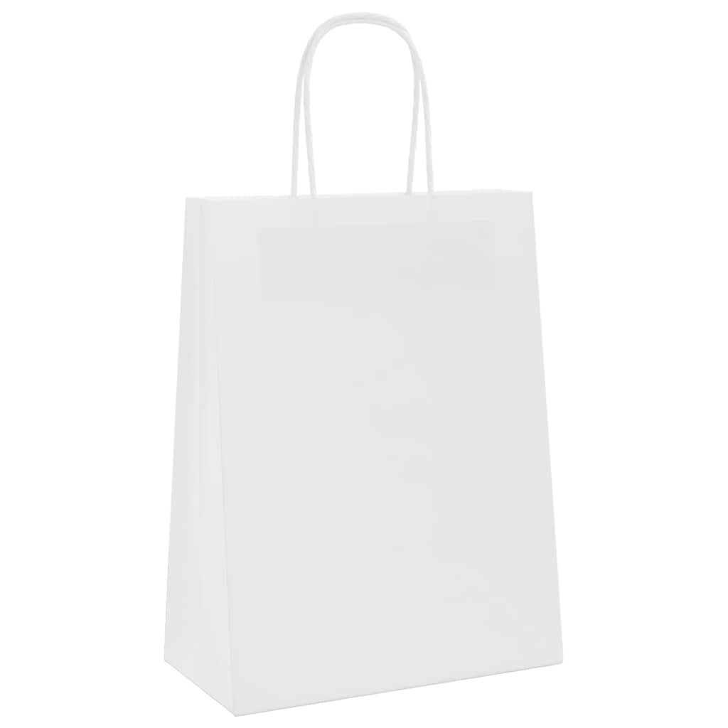 Papiertragetaschen 50 Stk. mit Henkeln Braun 21x11x36 cm