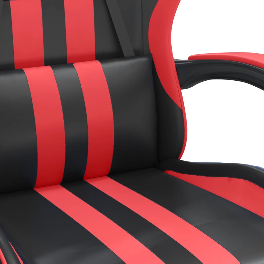 Gaming-Stuhl Drehbar Schwarz und Blau Kunstleder