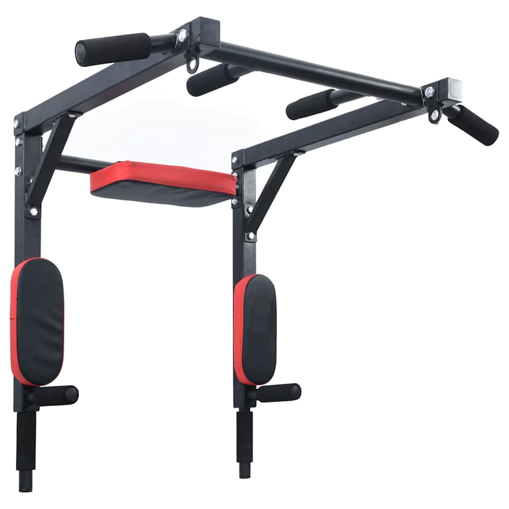 Dip Station Schwarz und Rot 72,5 x 70 x 31 cm