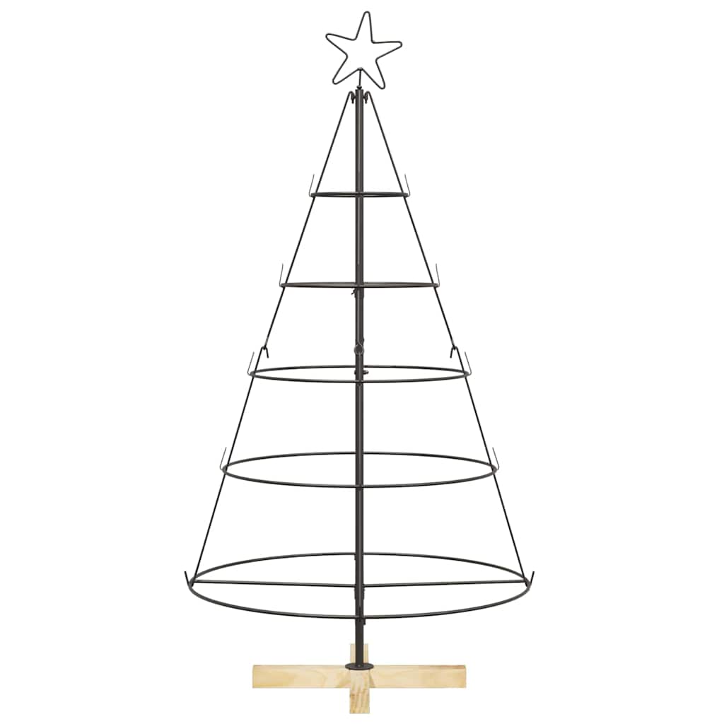 Weihnachtsdeko mit Ständer Schwarz 60 cm Stahl