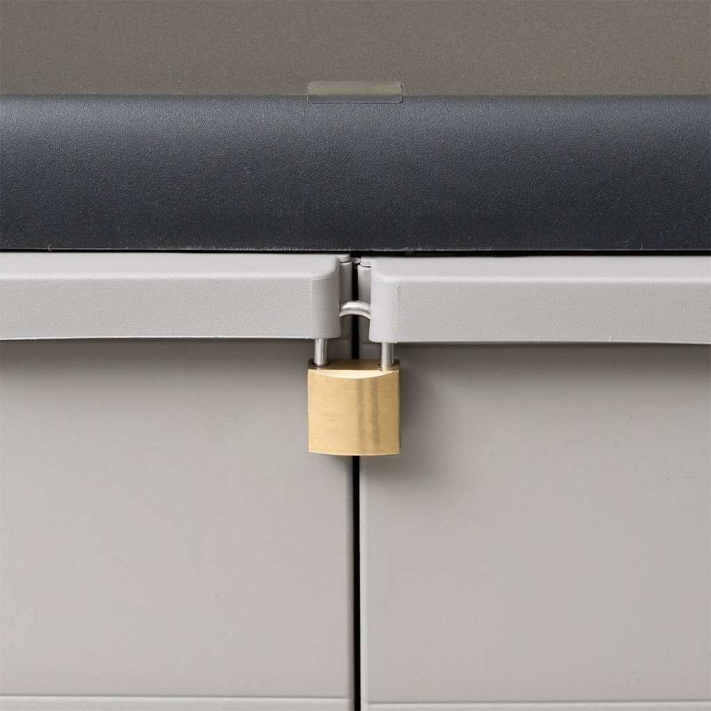 Gartenschrank mit 4 Böden Schwarz