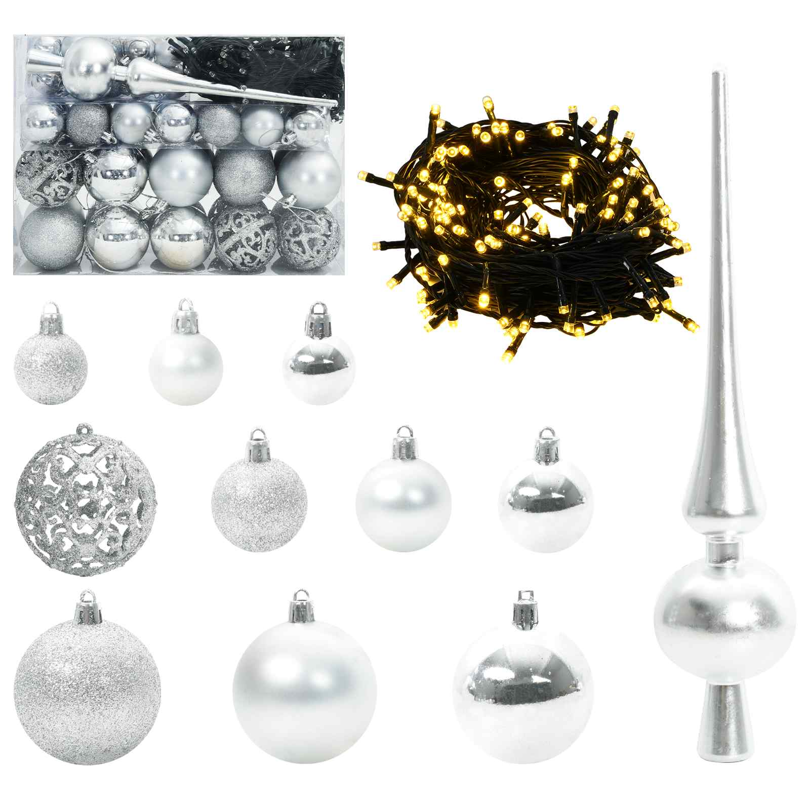 Künstlicher Weihnachtsbaum Weiß 120 cm PVC und Stahl