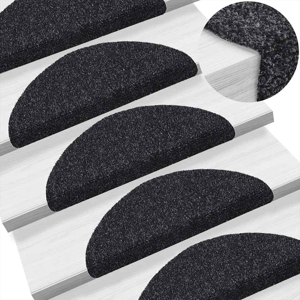 Stufenmatten Selbstklebend 15 Stk. 56x17x3 cm Hellbraun Halbrund