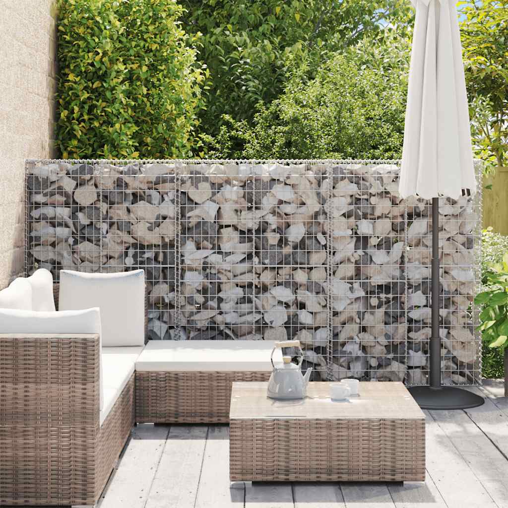 Steinkorb Gabione mit Deckeln Verzinkter Draht 100×30×30 cm