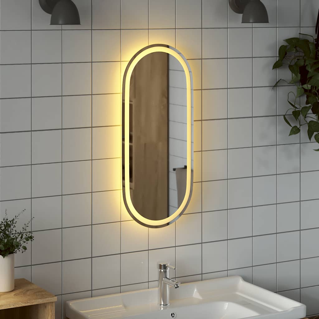 LED-Badspiegel 40x15 cm Oval