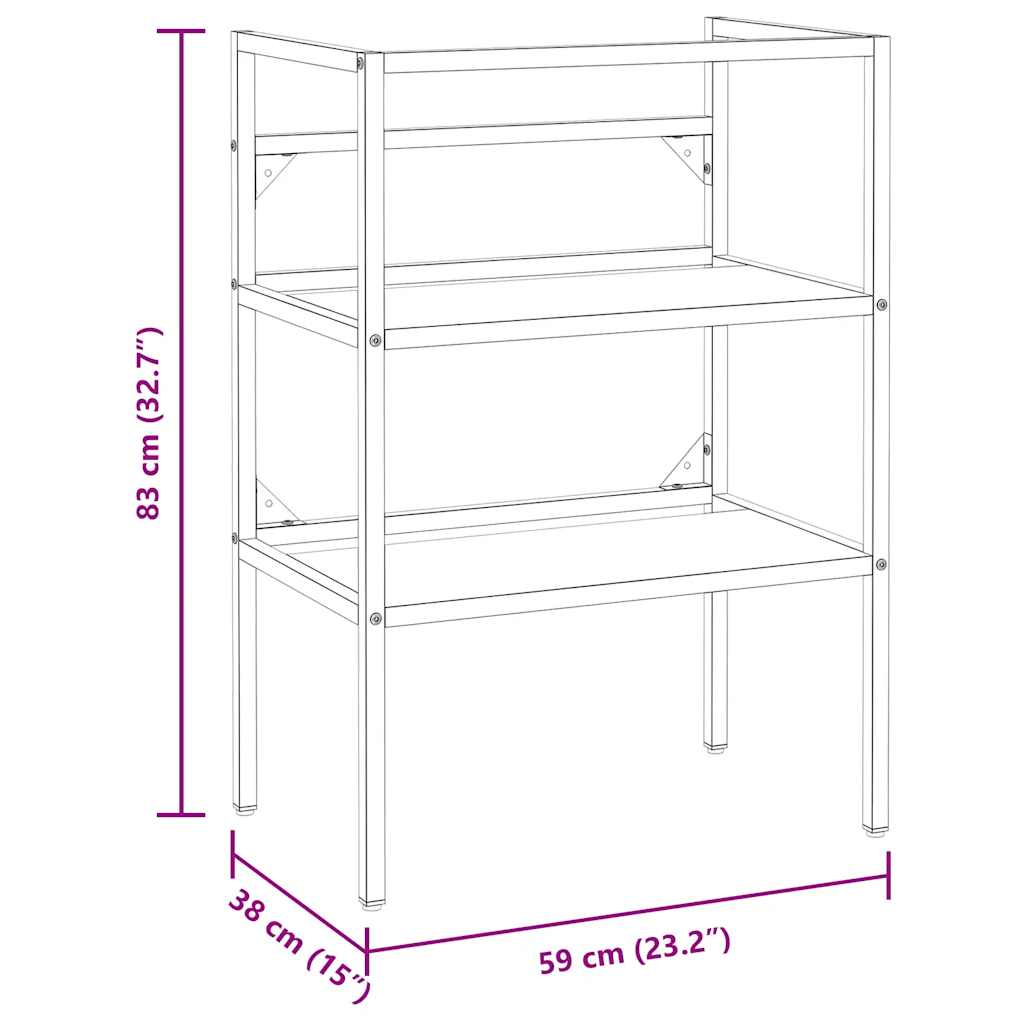 Badezimmer Waschtischgestell Weiß 40x38x83 cm Eisen