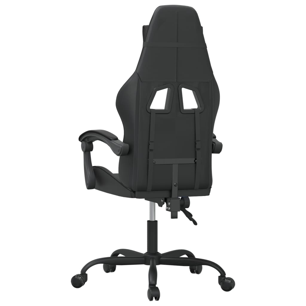 Gaming-Stuhl Drehbar Schwarz und Blau Kunstleder