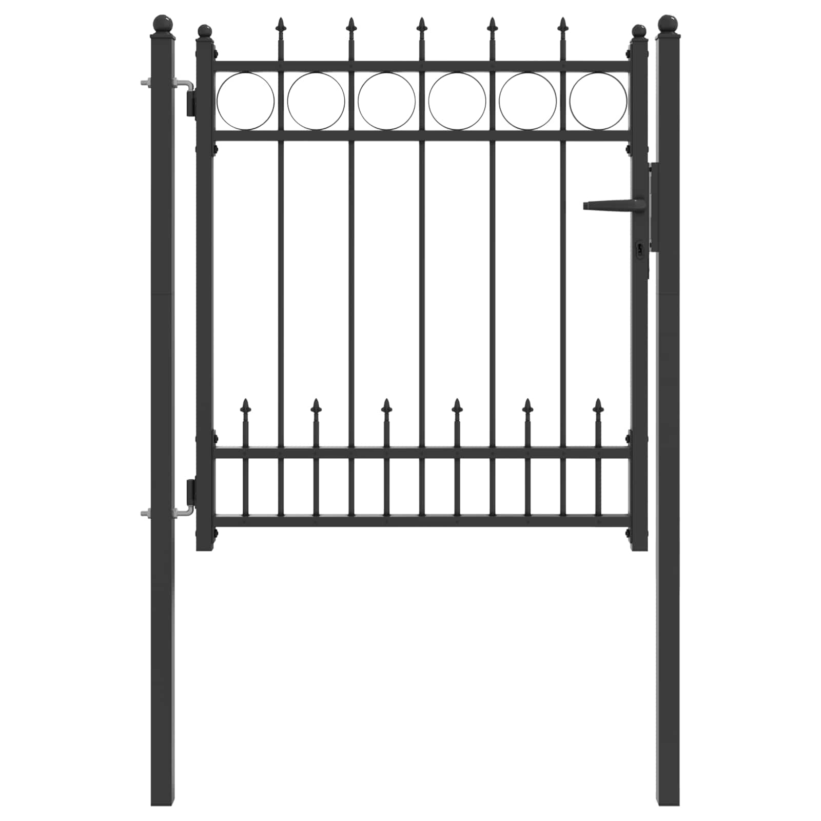 Zauntor HORST 100 x 75 cm Metall Schwarz Abschließbar