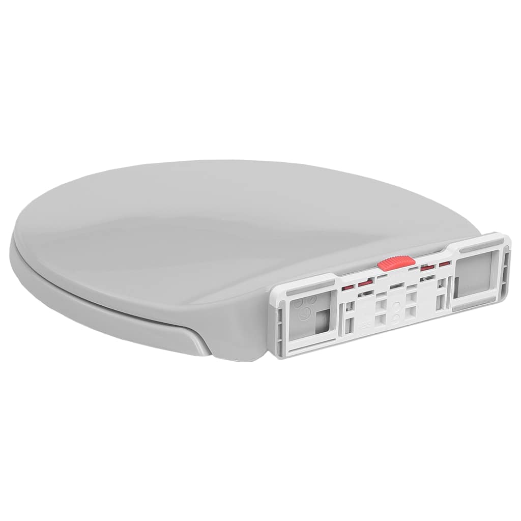 Toilettensitz mit Absenkautomatik Hellgrau Oval