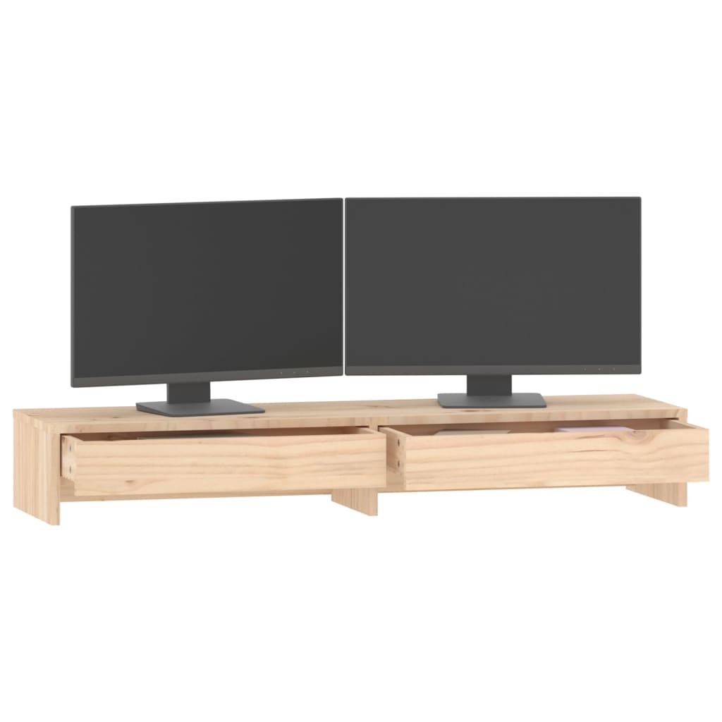 Monitorständer 50x27x15 cm Massivholz Kiefer