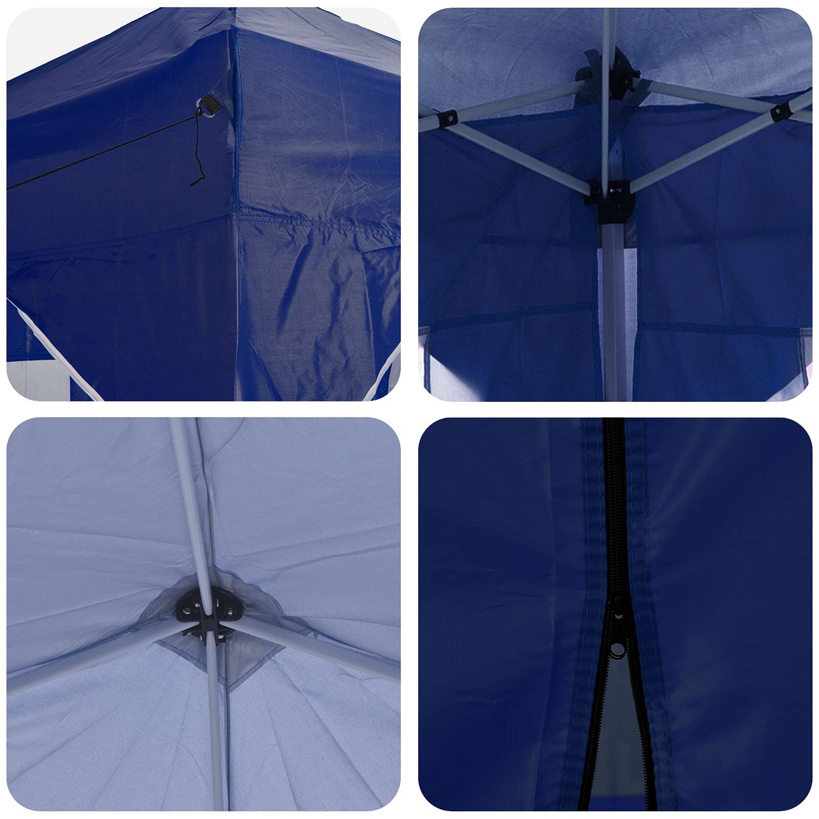 Pop-up Partyzelt 290 x 290 x 245 cm Creme