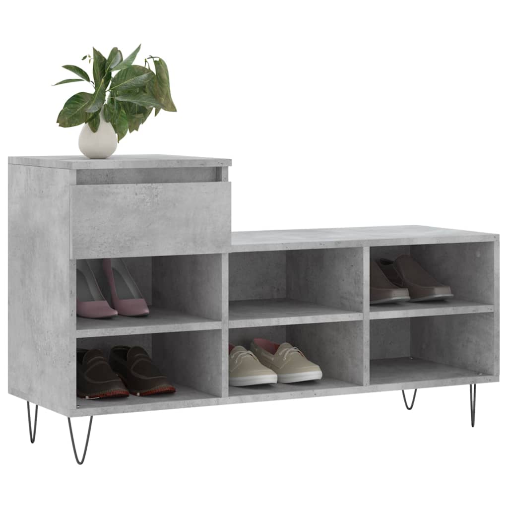 Schuhregal Weiß 102x36x60 cm Holzwerkstoff