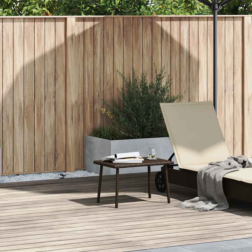 Garten-Couchtisch Rechteckig Schwarz 40x40x37 cm Poly Rattan