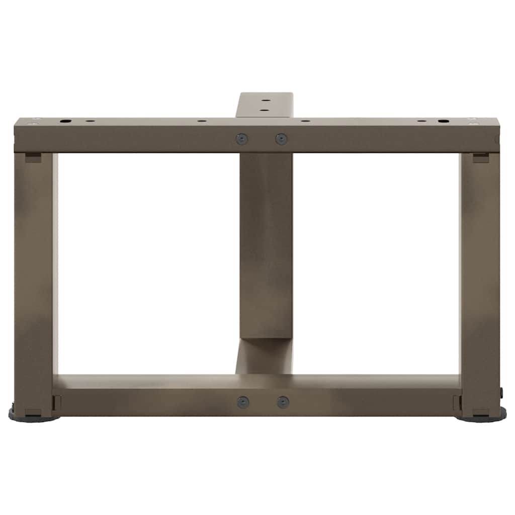 Couchtischbeine T-Form 2 Stk. Schwarz 30x25x(30-31) cm Stahl
