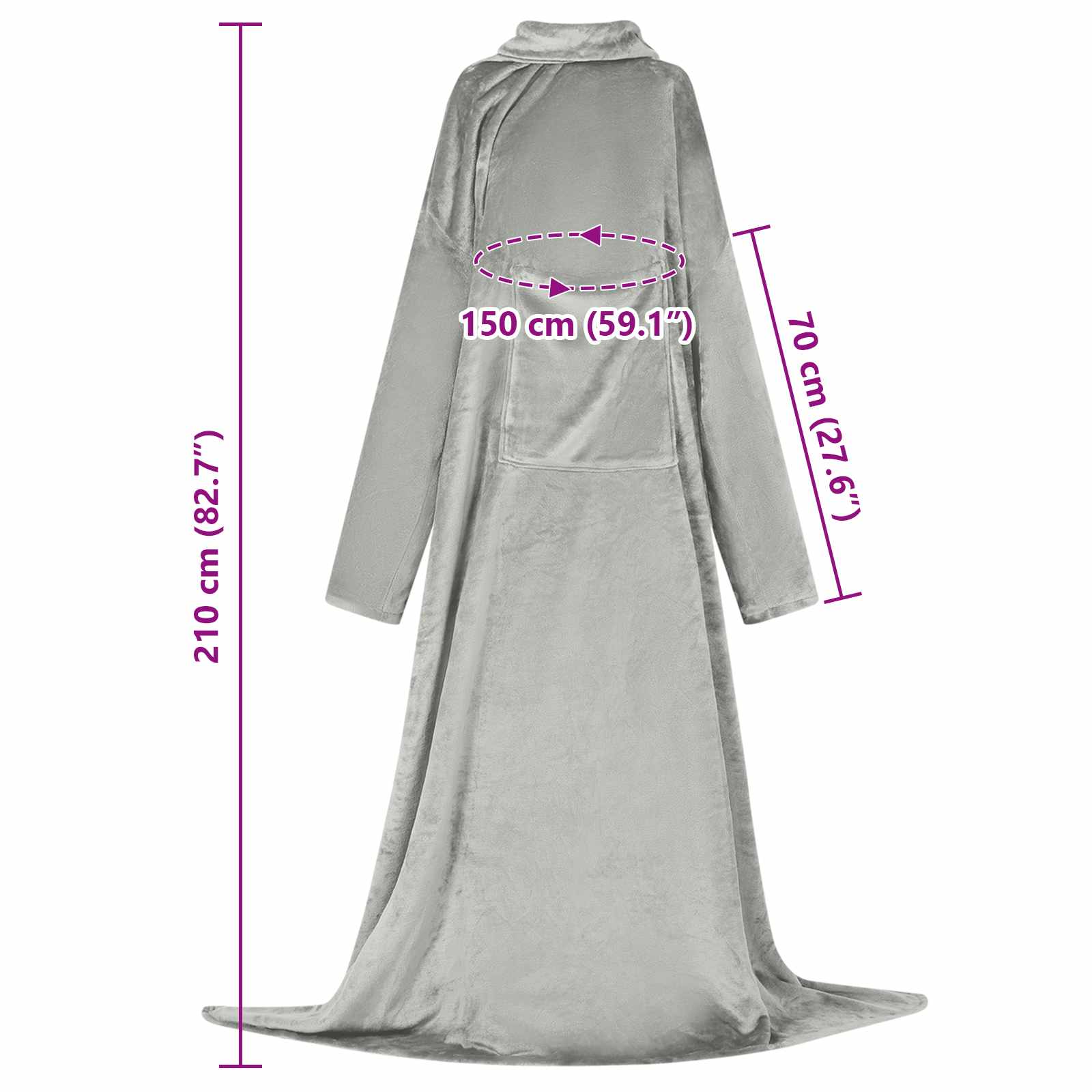 Decken-Hoodie Beige F Flanell