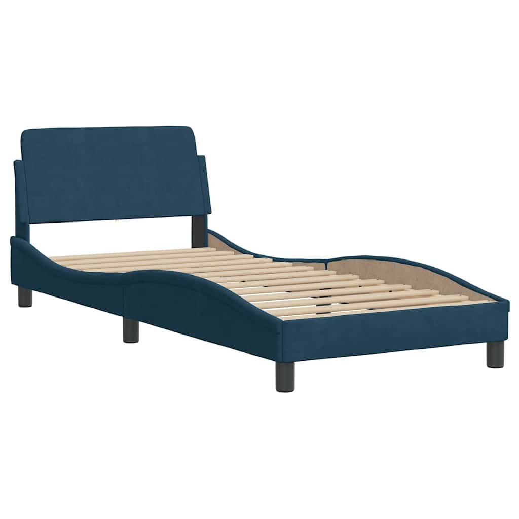 Bettgestell "Dover" Hellgrau 80x200 cm Samt