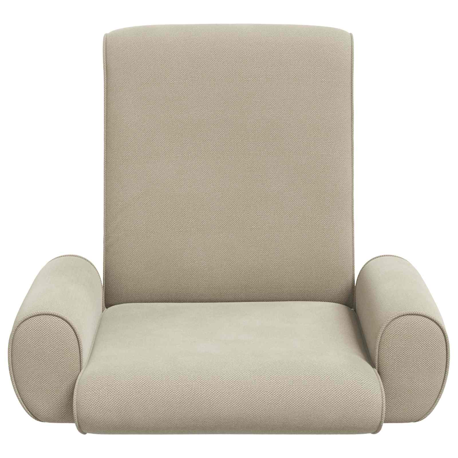 Verstellbarer Fußsessel Creme Grobvelours
