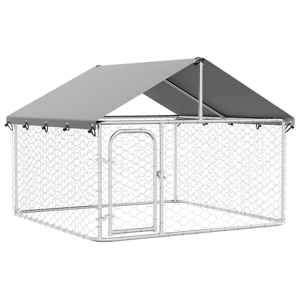 Outdoor-Hundezwinger mit Dach 400x200x150 cm