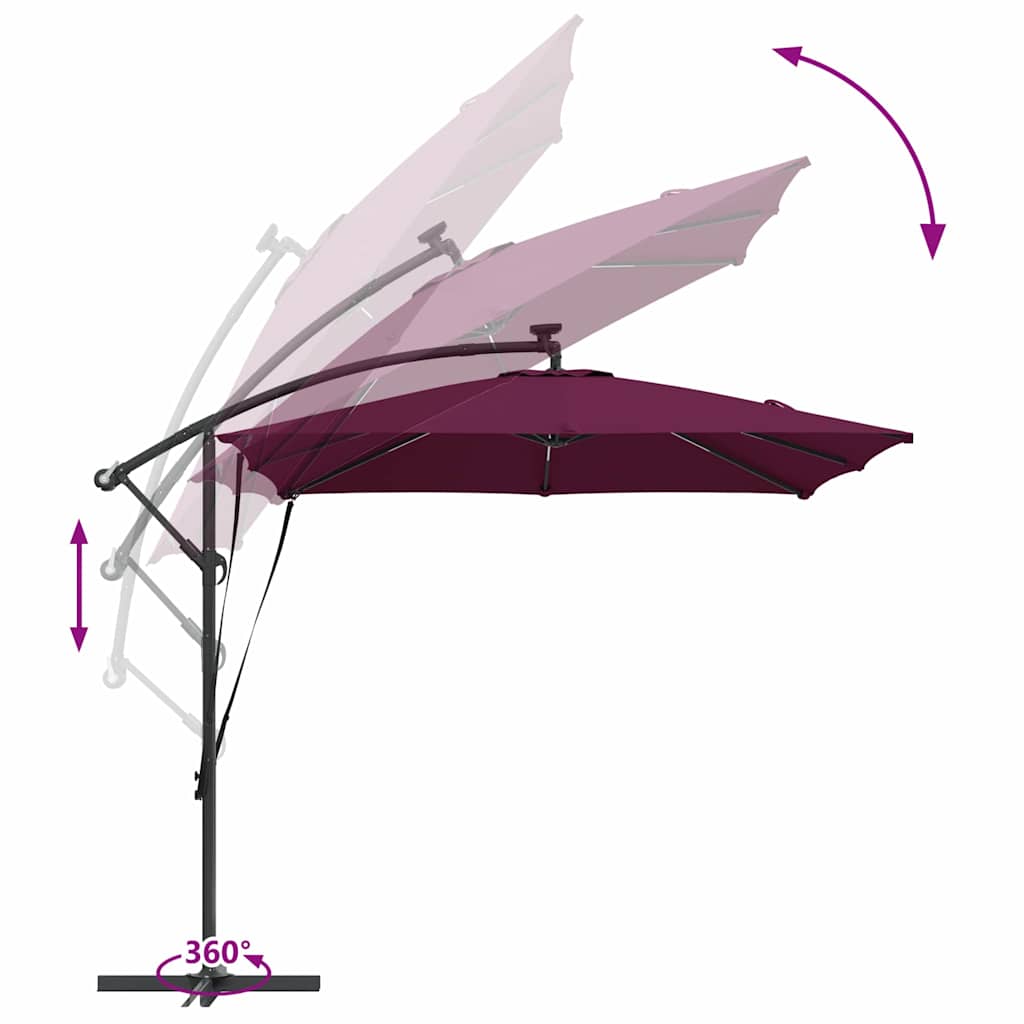Sonnenschirm Sand 249 x 249 x 250 cm Polyester und Aluminium