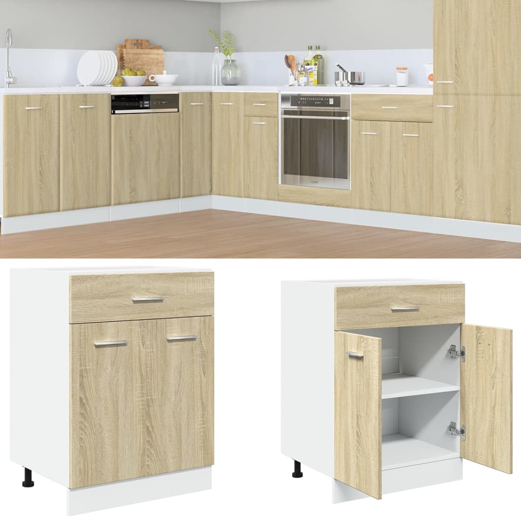 Unterschrank Lyon Weiß 60x46x81,5 cm Holzwerkstoff