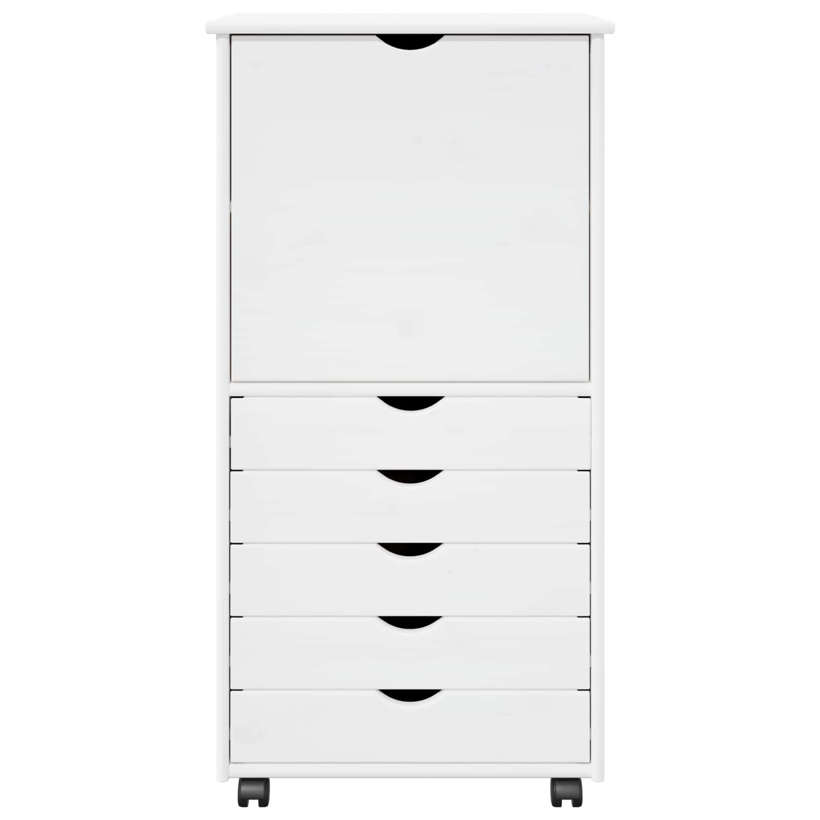 Rollschrank Honigbraun 53 x 39 x 103 cm Massivholz Kiefer