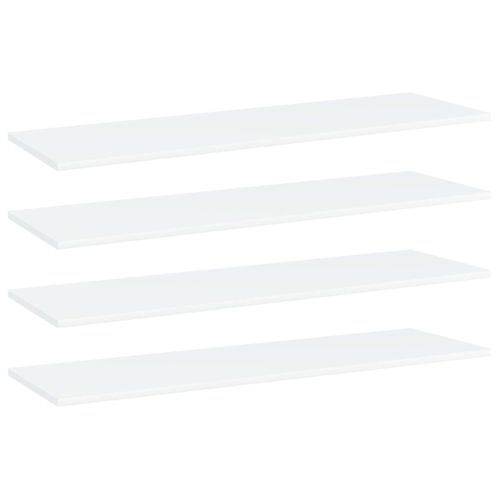 Bücherregal-Bretter 4 Stk. Weiß 40x10x1,5 cm Holzwerkstoff