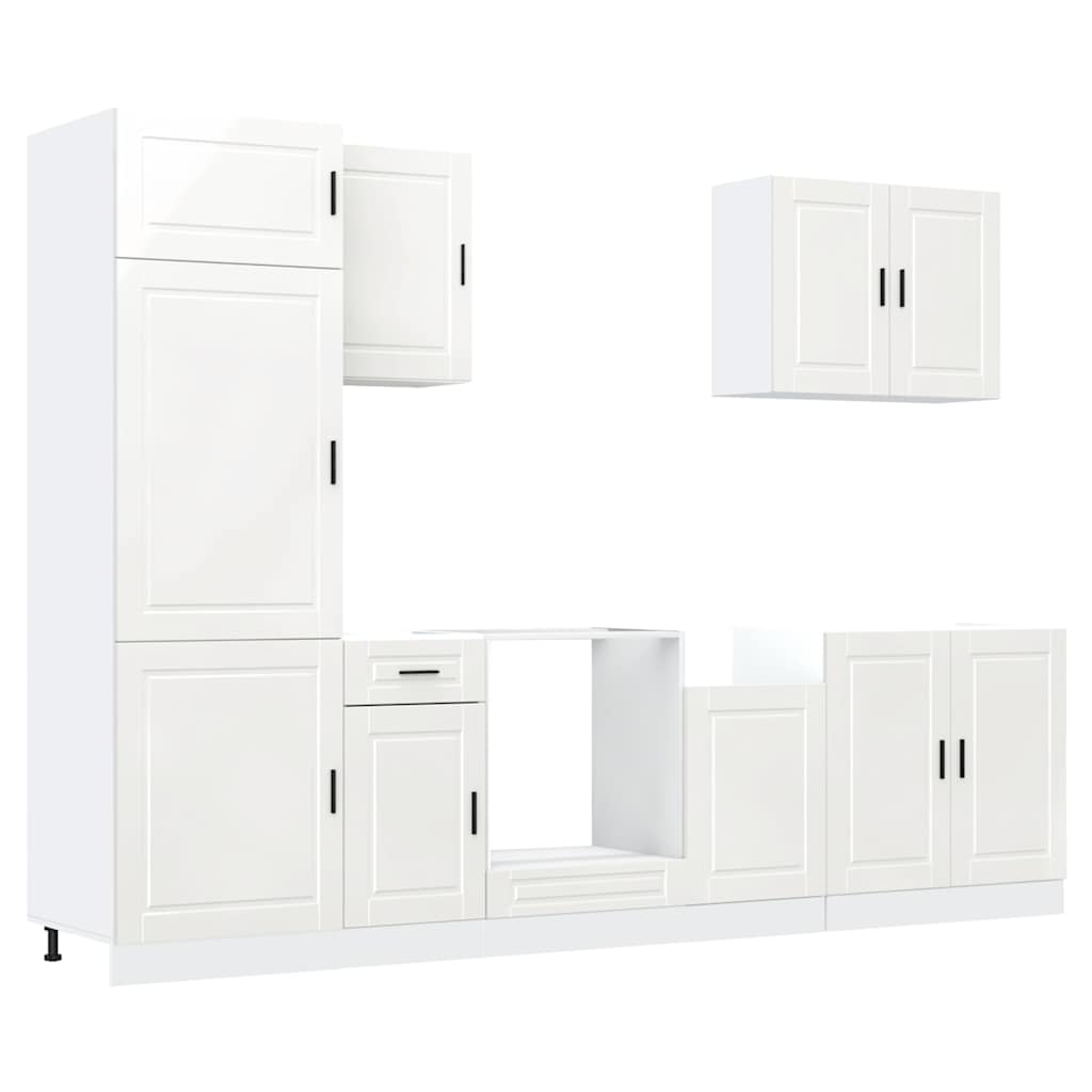 7-tlg. Küchenschrank-Set Porto Weiß Holzwerkstoff