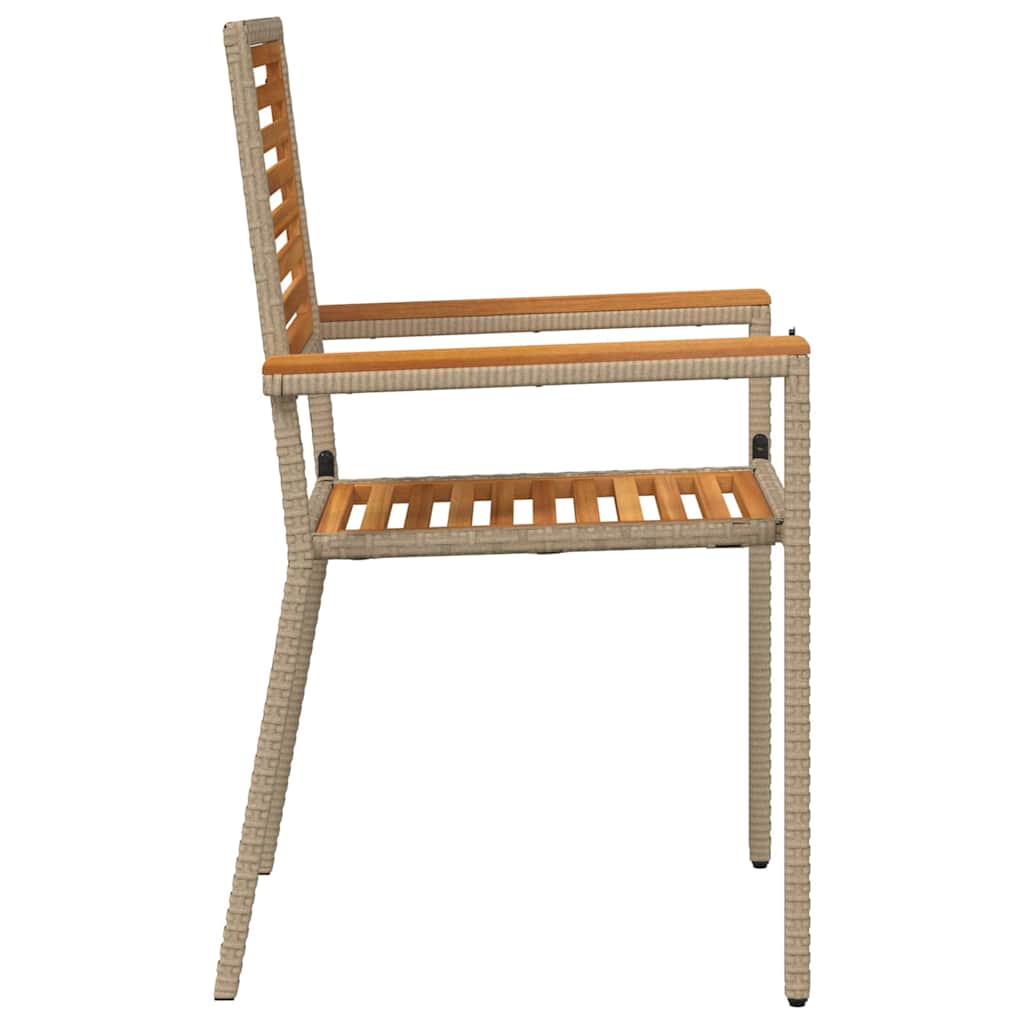 Garten Stapelstühle 4 pcs Braun und Schwarz 54 x 56 x 90 cm