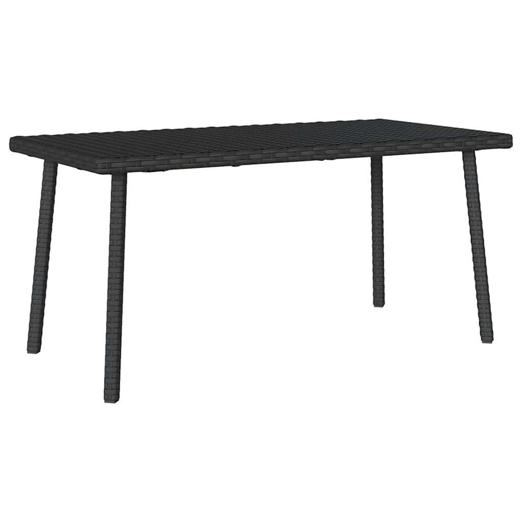 Garten-Couchtisch Rechteckig Schwarz 40x40x37 cm Poly Rattan