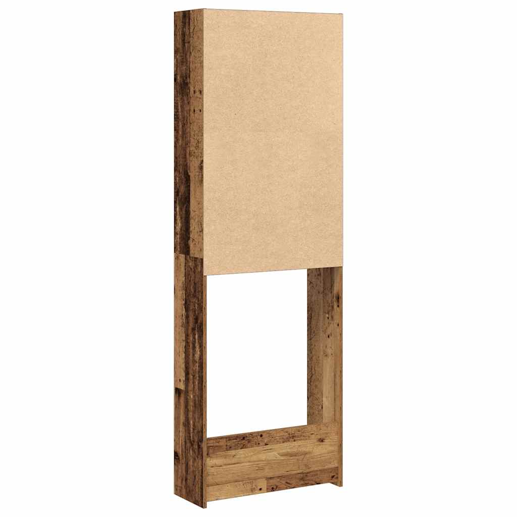 Waschmaschinenschrank Weiß 64x24x190 cm