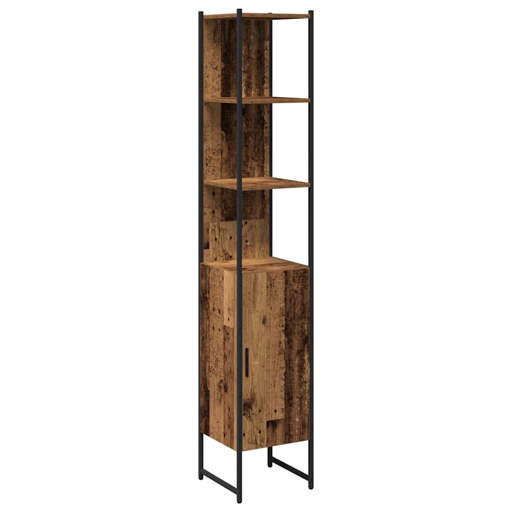 3-tlg. Badmöbel-Set Räuchereiche Holzwerkstoff