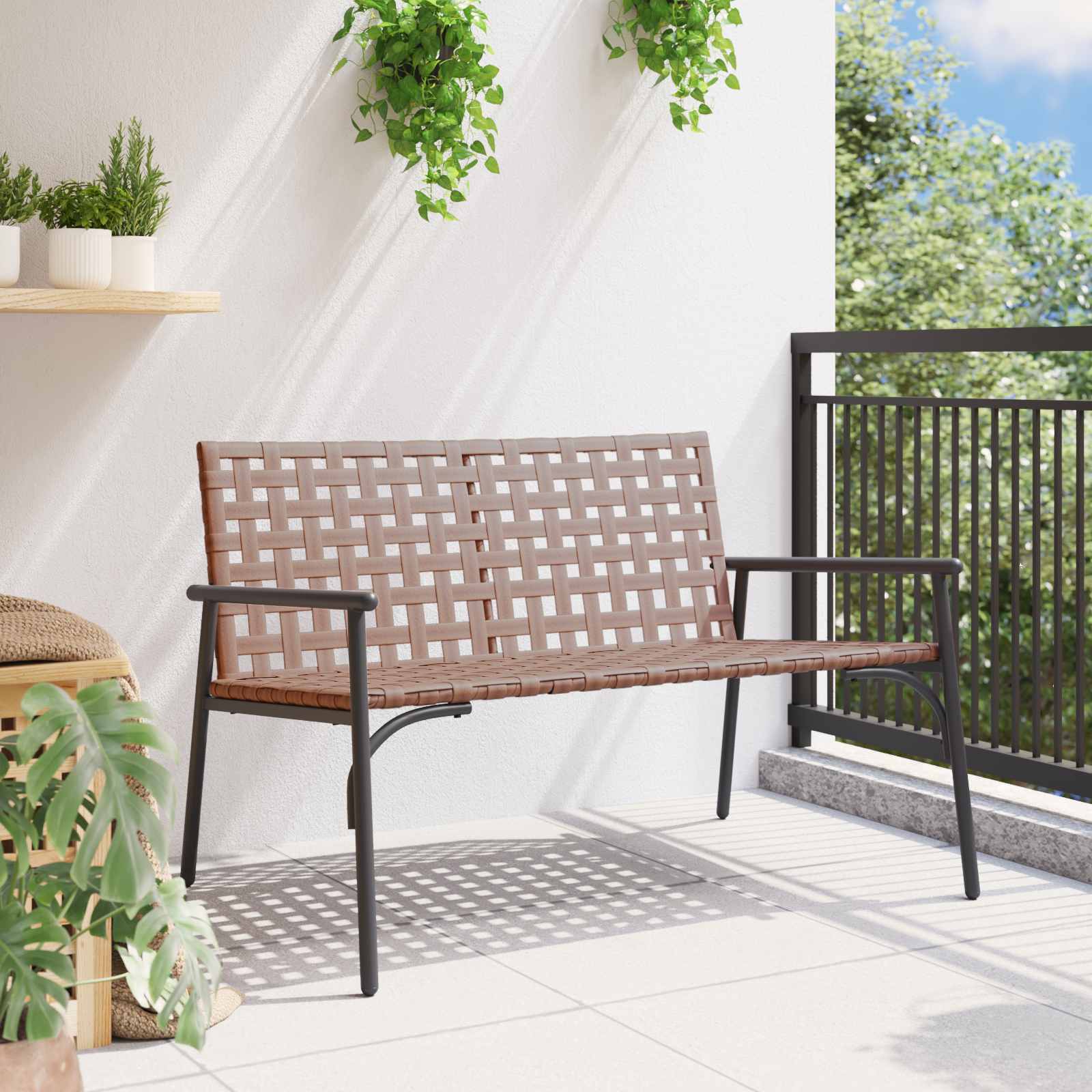 Gartenstuhl 2 pcs Braun 78 x 55,5 x 75,5 cm Poly-Rattan