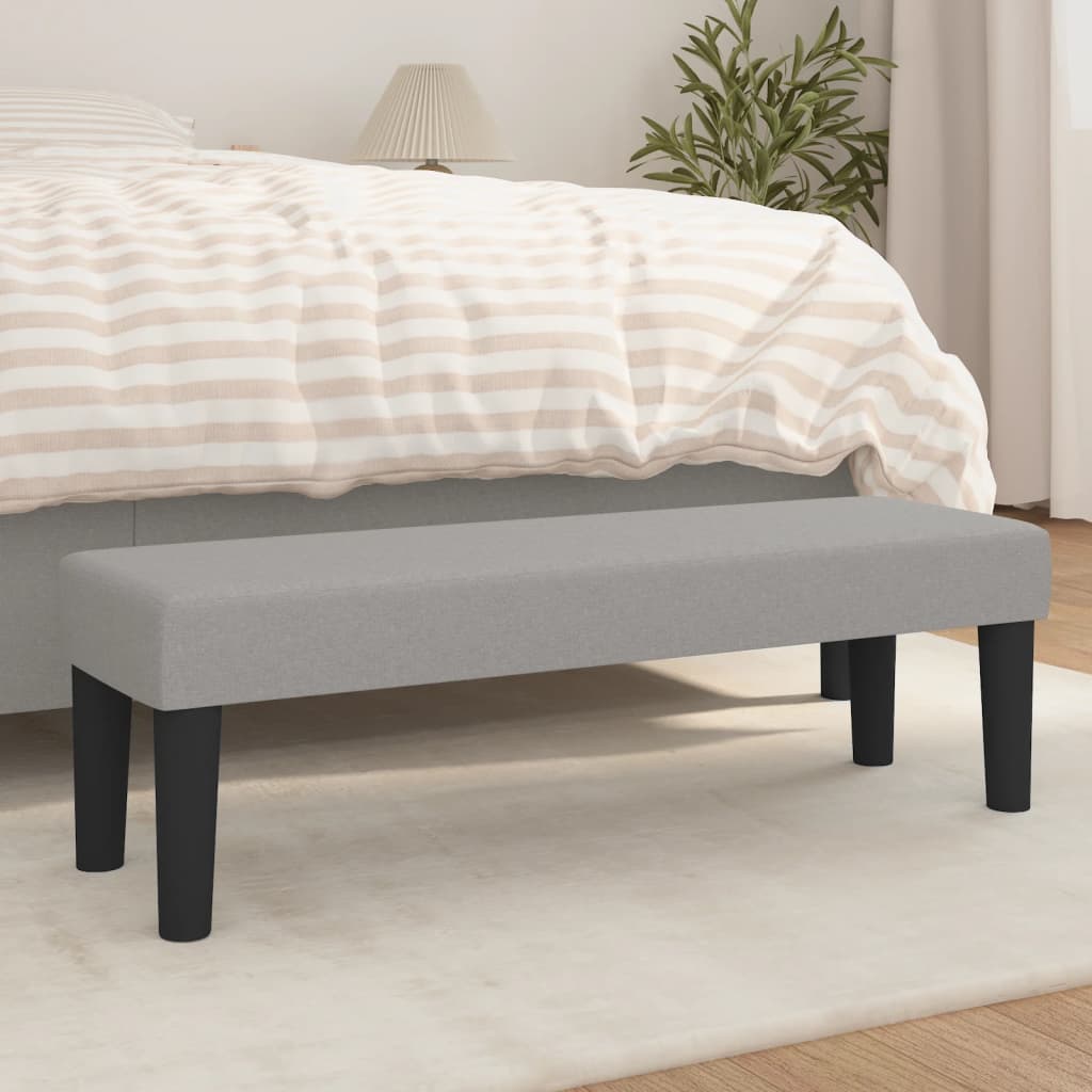 Sitzbank Hellgrau 70x30x30 cm Stoff