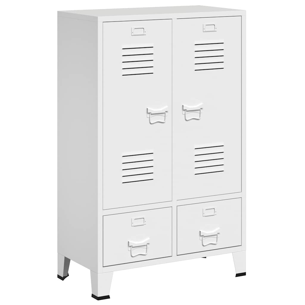 Kleiderschrank Metall Industrie-Stil 67 x 35 x 107 cm Schwarz